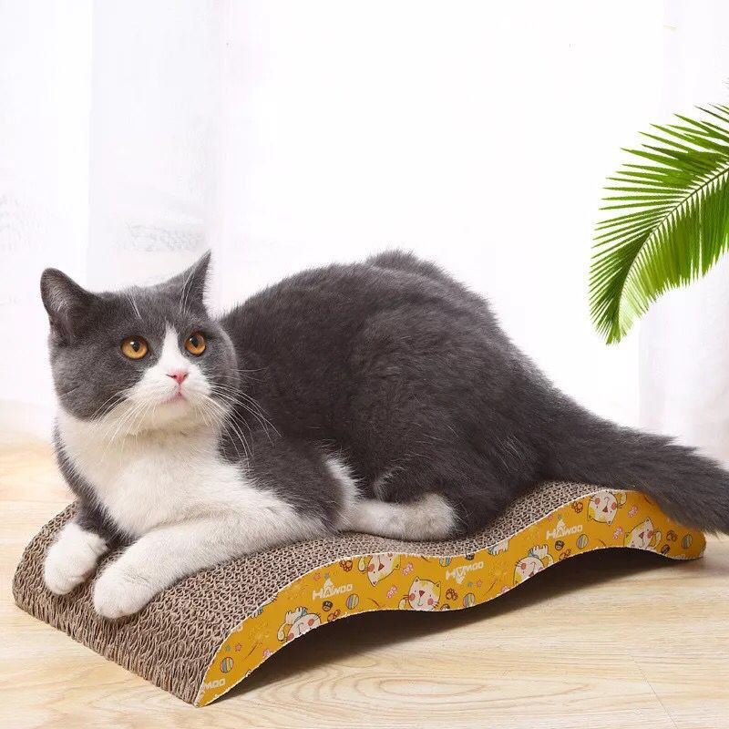 Rascador de cartón ondulado para gatos