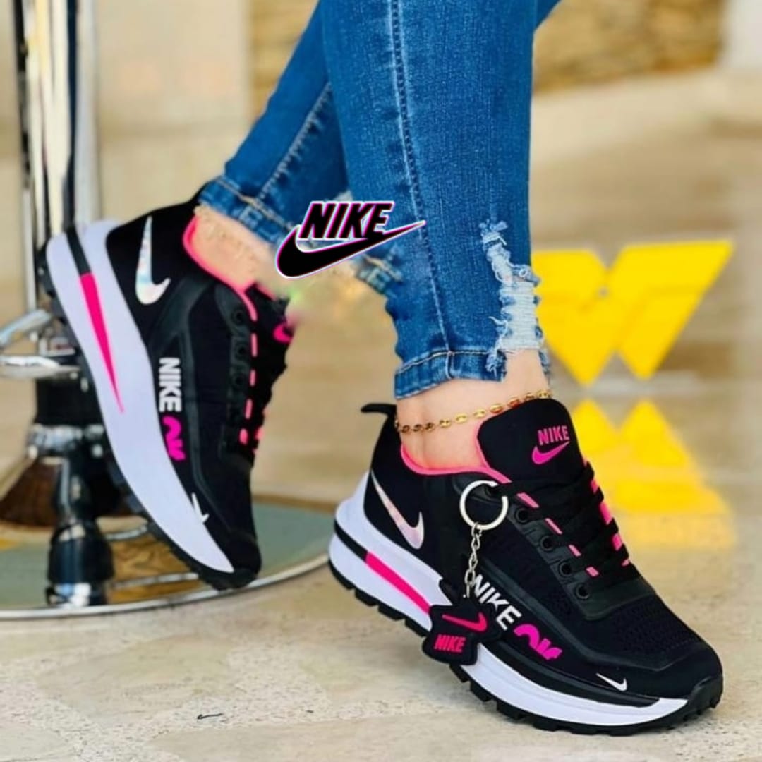 Nike para damas negro rosado  J.