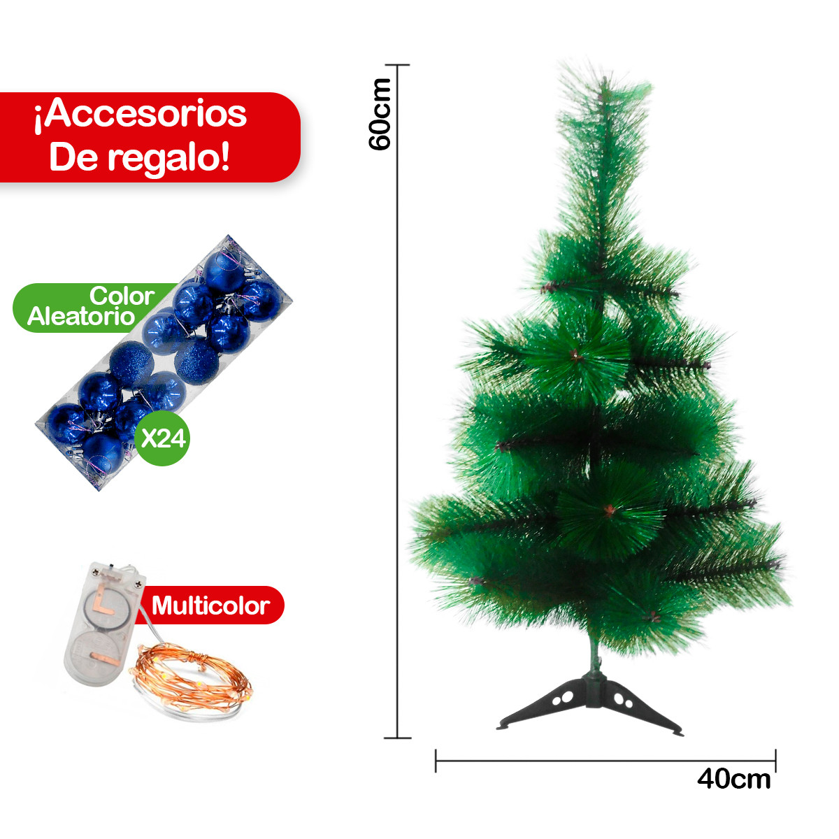 Arbol Navidad 60cm Regalo ACO60 - Imagen 2