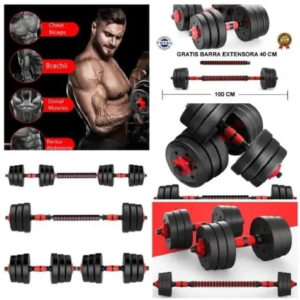 KIT MANCUERNAS PESAS 20 KG 40 LB ANTIDES