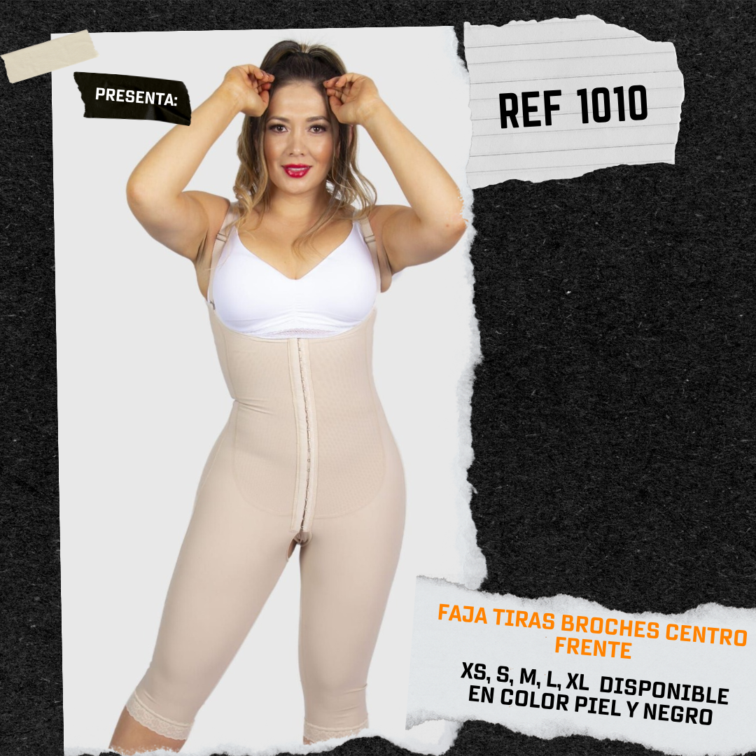 Faja medio muslo broches o cremallera