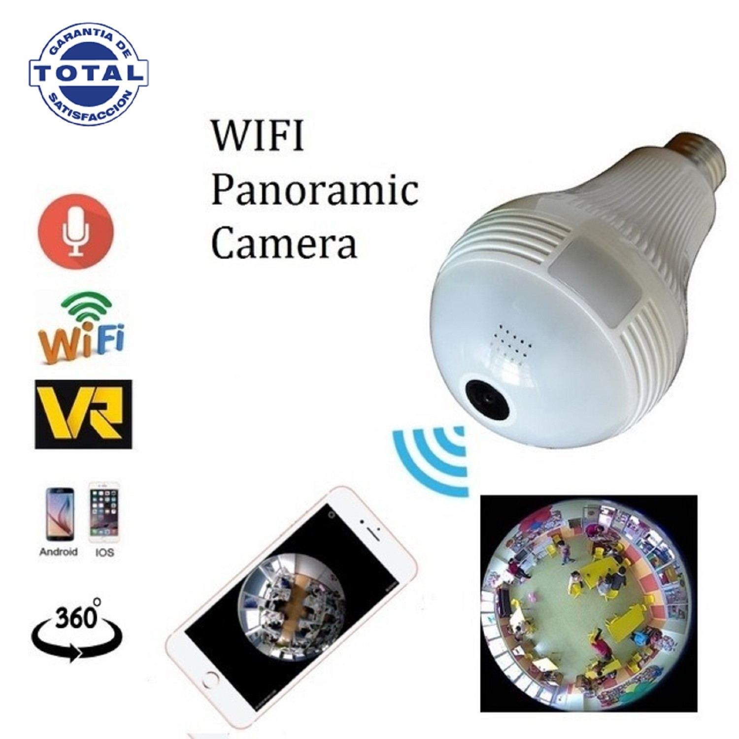 Camara Seguridad Wifi, Función Bombillo