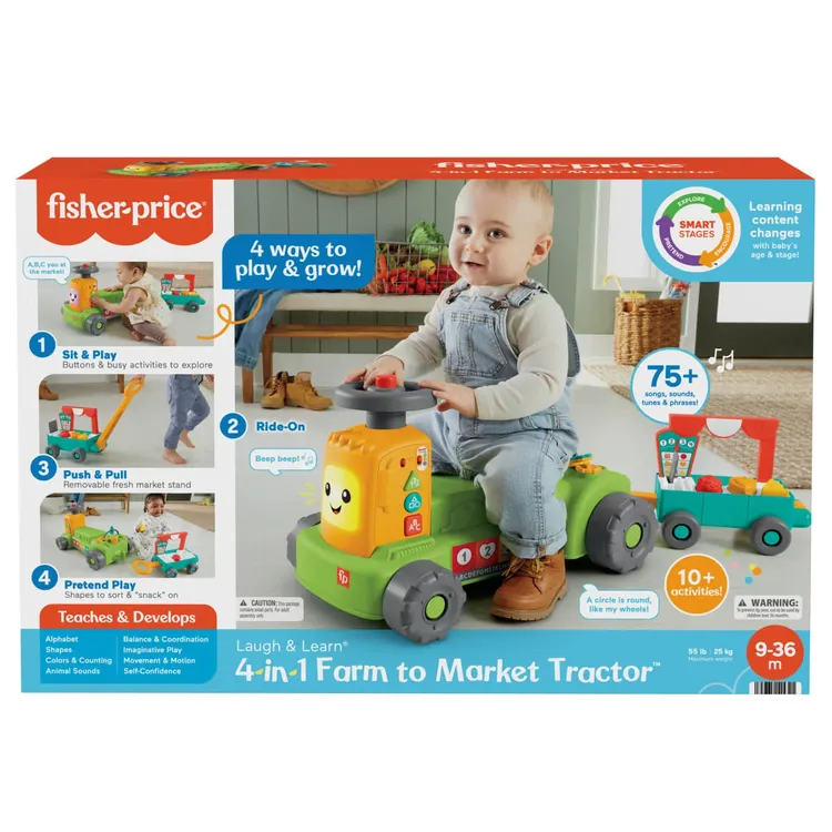 Juguete para Bebé FISHER PRICE Tractor De Aprendizaje 4 en 1 - Imagen 8
