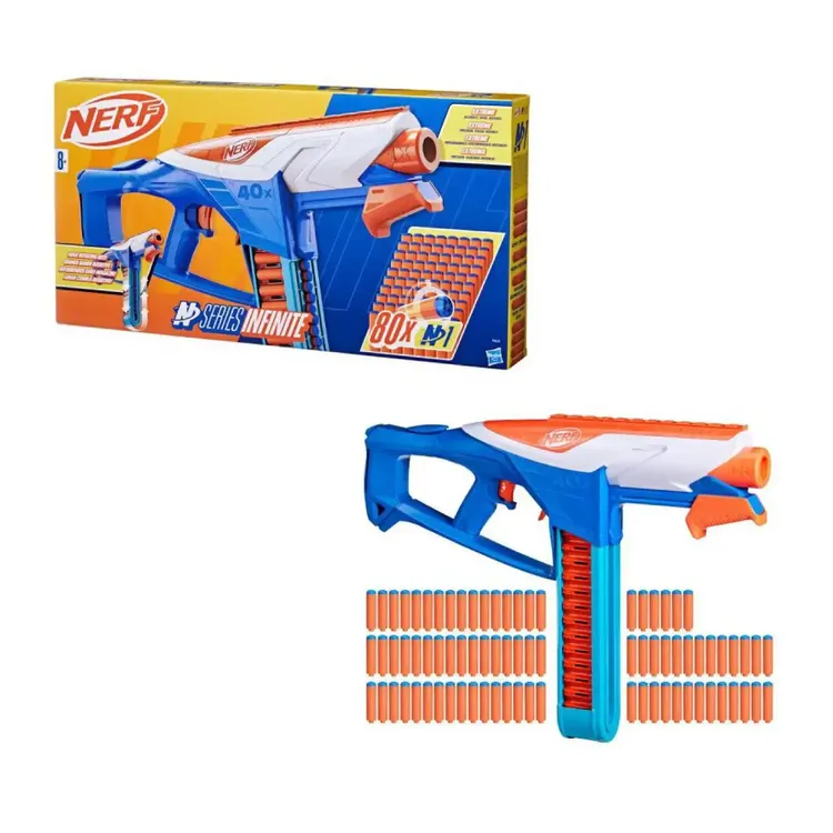 Lanzador de Dardos NERF N Series Infinite 80 Dardos