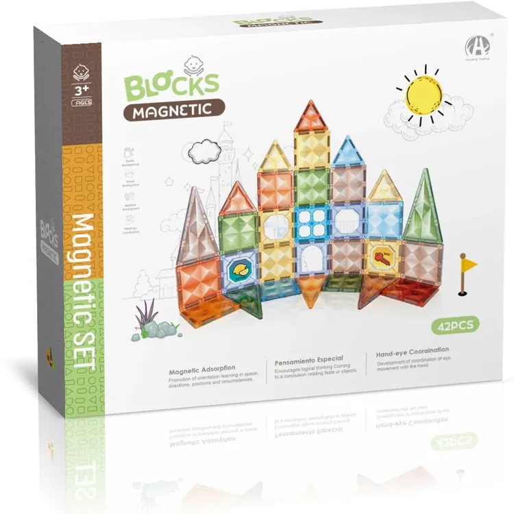 Bloques Para Armar BLOCKS Magnéticos de Construcción 42 Piezas