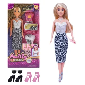 Muñeca ANLILY con Accesorios Y Vestidos 29 Cm