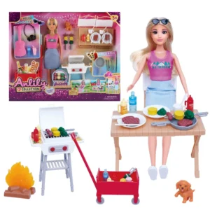 Muñeca ANLILY Set de Picnic Con Accesorios 29 Cm