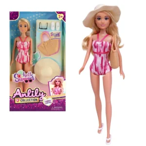 Muñeca ANLILY Set de Verano Con Accesorios 29 Cm