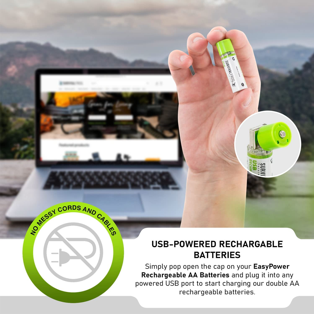 Easypower Usb Aa Bateria Recargable