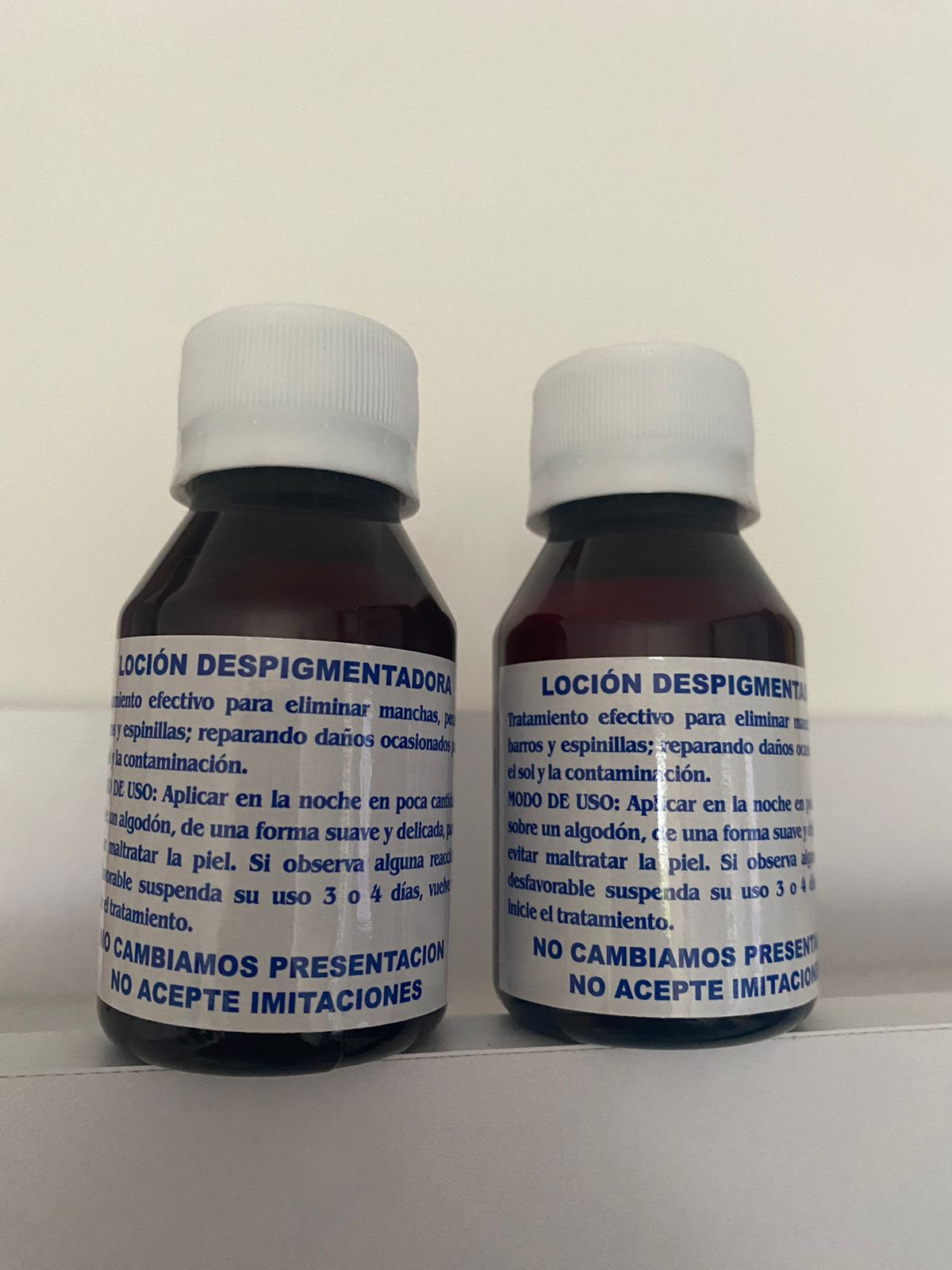 Loción despigmentadora