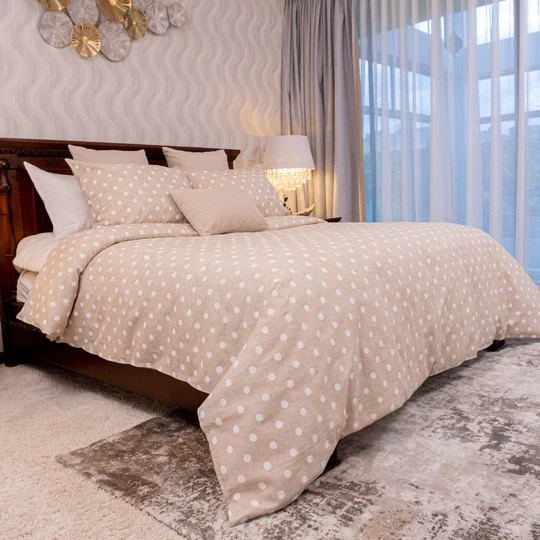 DUVET COVER INIZIO PUNTOS BEIGE KING