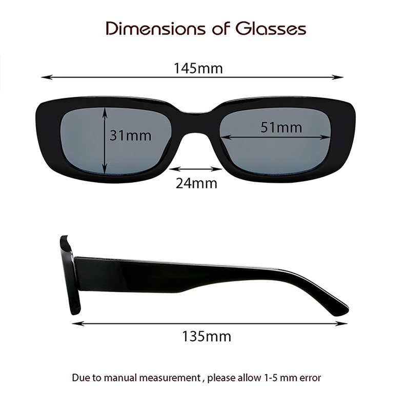 Gafas De Sol Rectangulares Rojo