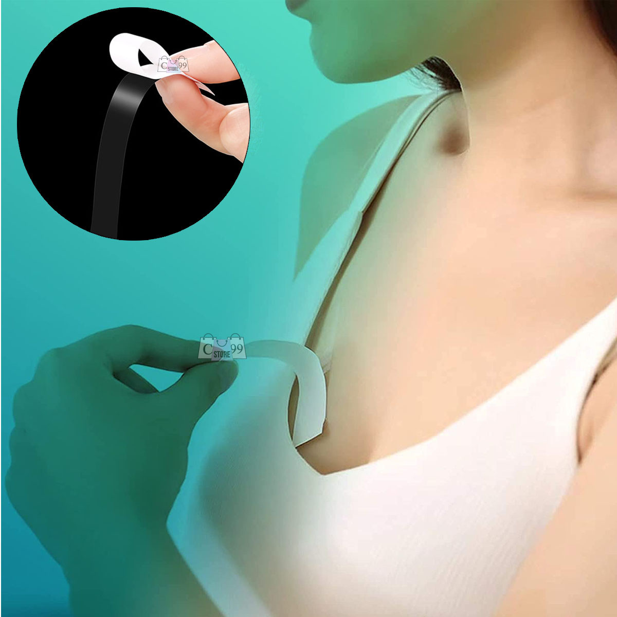 Cinta Para Ropa Adhesiva doble Faz x1