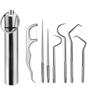 Juego de palillos de dientes de acero in