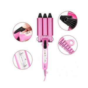 Pinza Rizadora Para Cabello 3tubos 40w