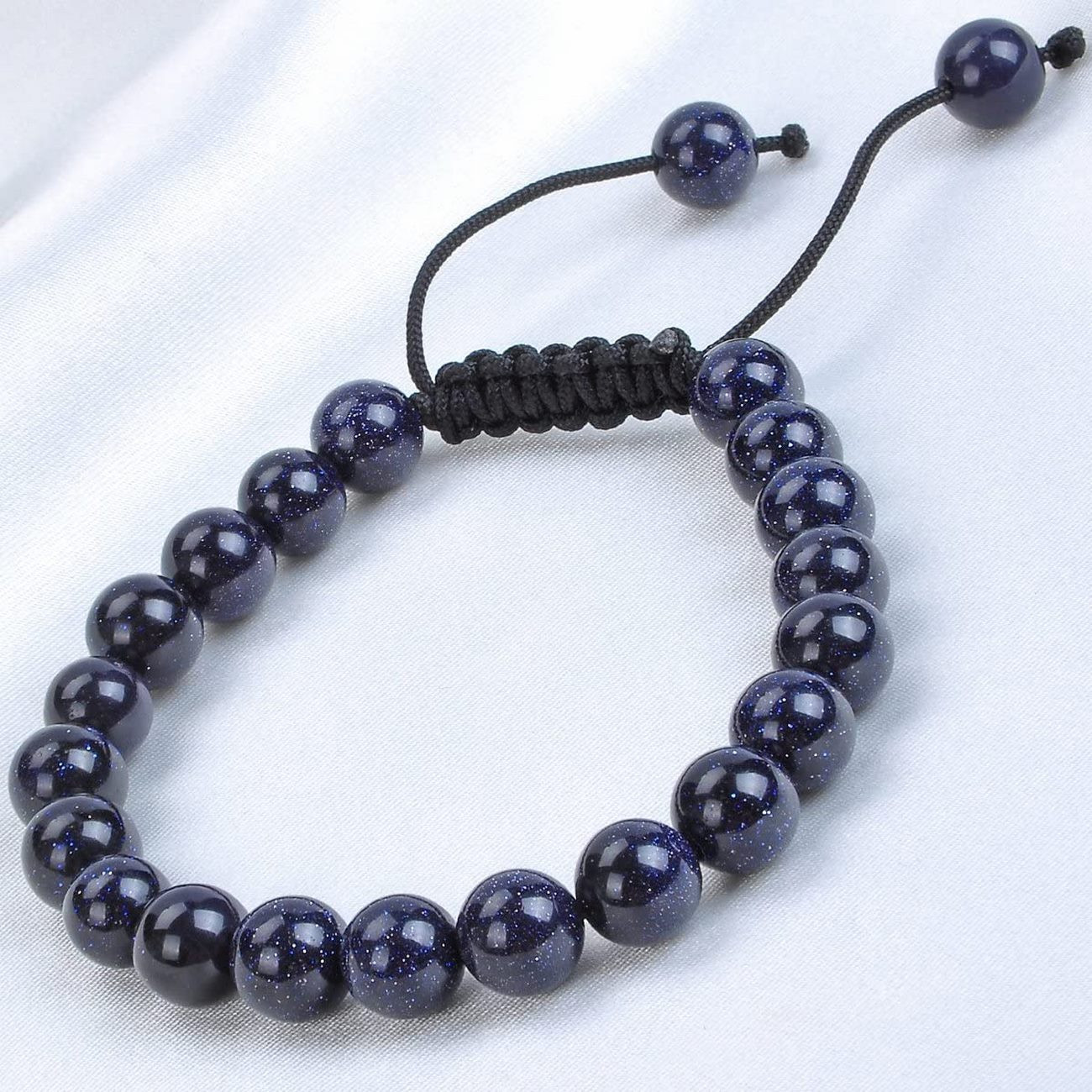 Pulsera Cuarzo Lluvia De Plata Tejida