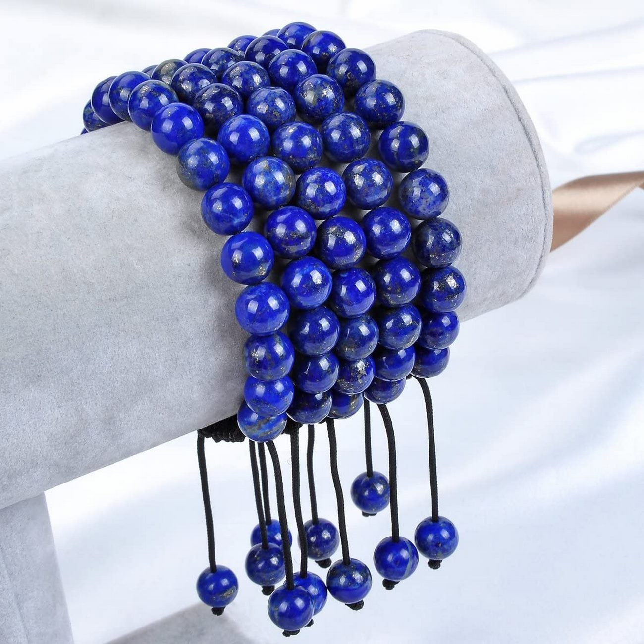 Pulsera Cuarzo Lapislazuli Tejida