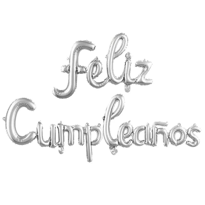 Globo Feliz Cumpleaños Metalizado Letra