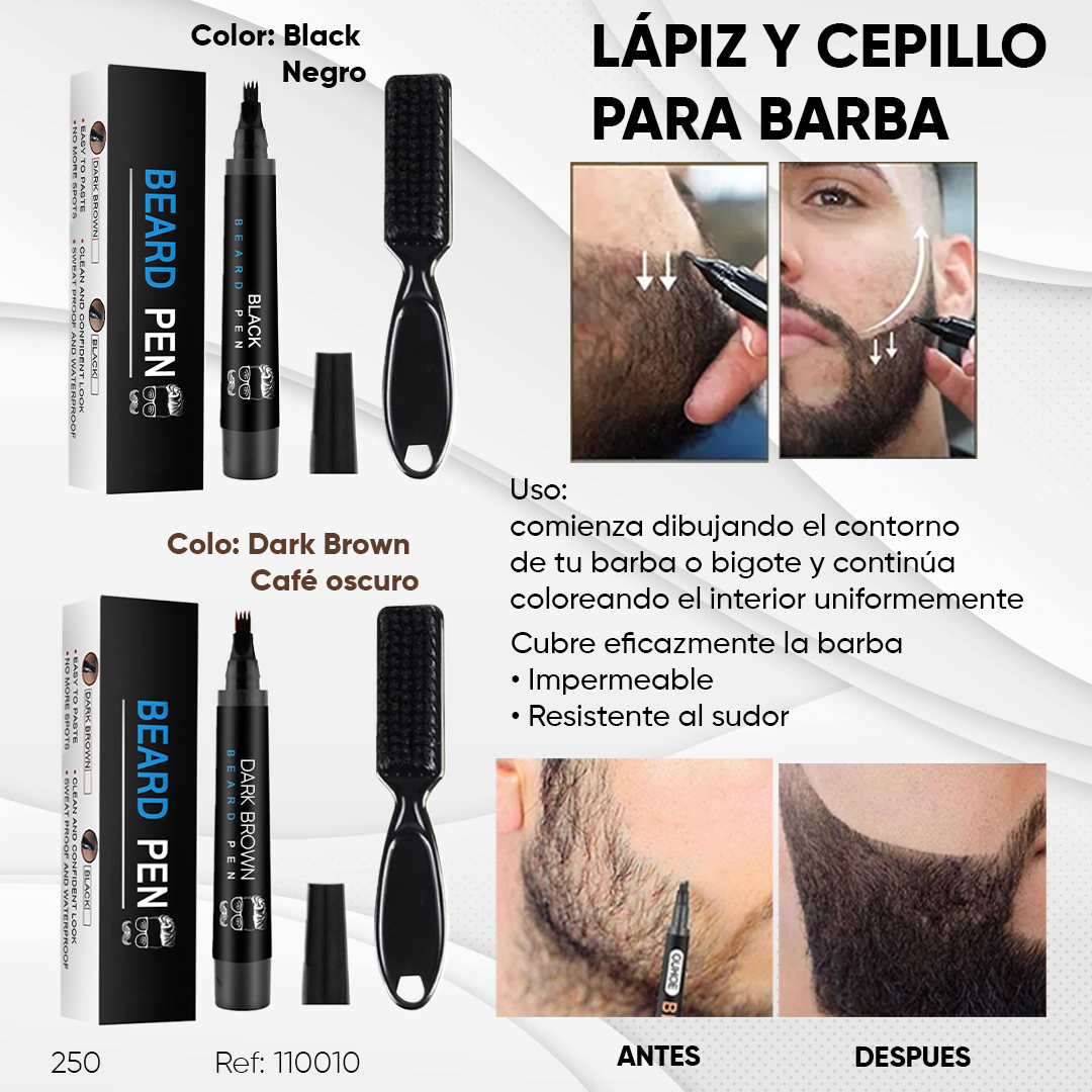 110010- LAPIZ PARA BARBA Y CEJAS *NEGRO*