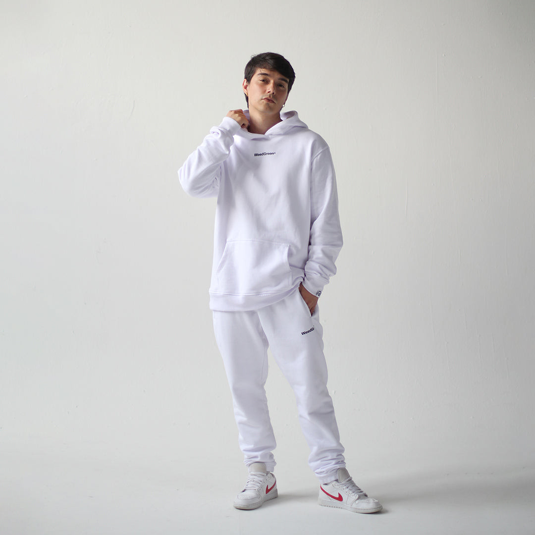 Hoodie WeedGreen blanco