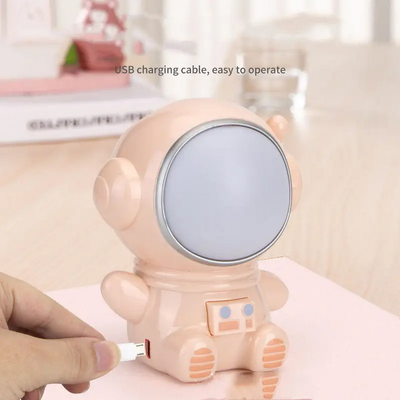 Lampara Astronauta 3d Rosa - Imagen 2