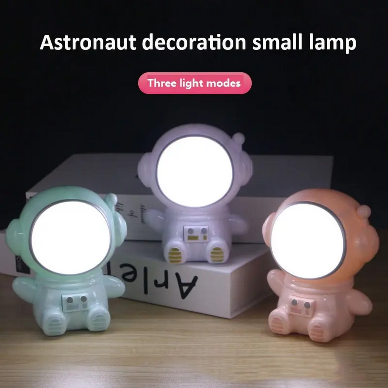Lampara Astronauta 3d Rosa