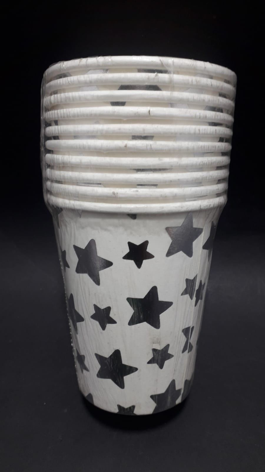 VASO ESTRELLA PLATEADO 7ONZ