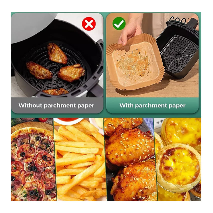 Papel para Air Fryer x200 CUADRADO