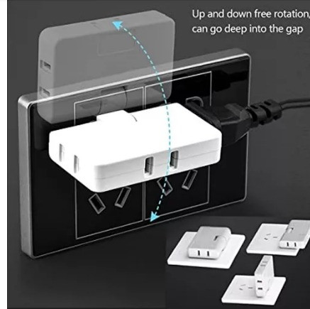 Adaptador De Toma  3 Salidas 180 Grado