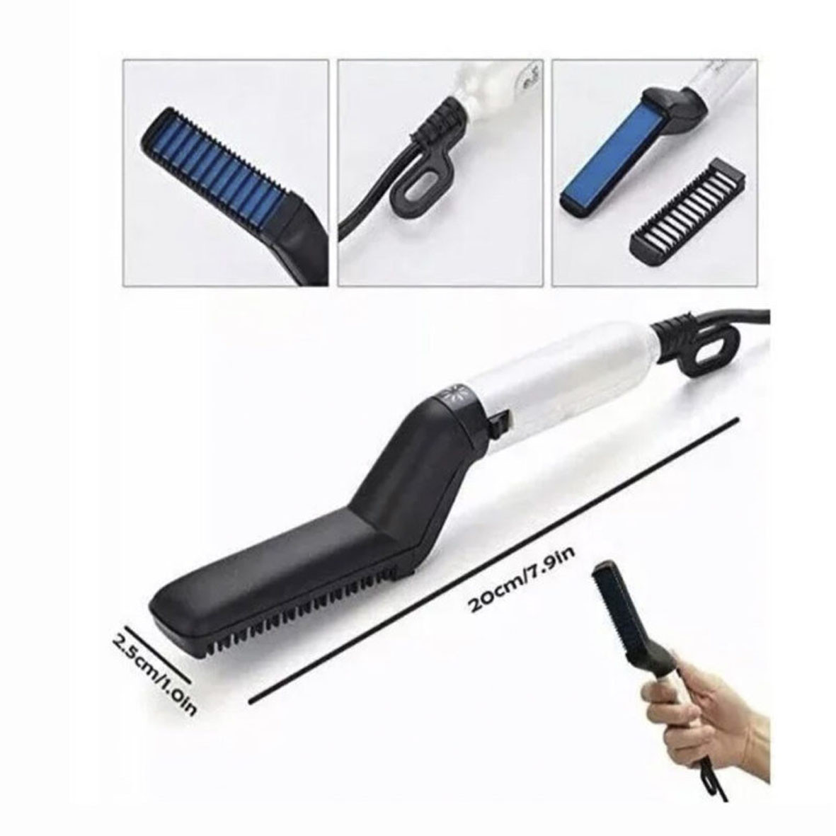 Plancha Barba Cepillo Alisador Cabello H - Imagen 2