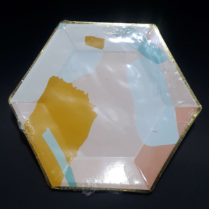 PLATO HEXAGONAL MANCHAS 18CM