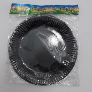 PLATO NEGRO CARTON 18CM