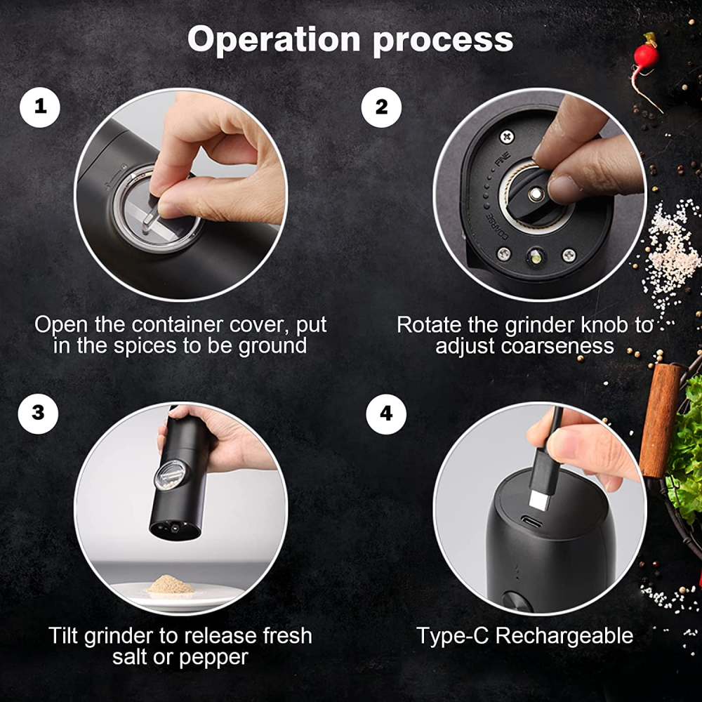Molino Electrico Para Especias Sal Pimie - Imagen 2