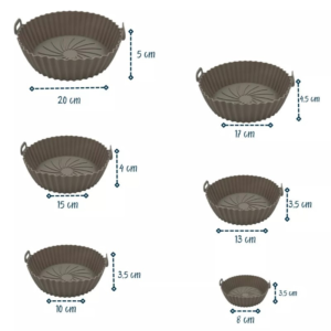 Set X 6 Moldes Silicona Freidoras Aire