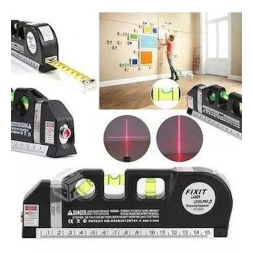Nivel Laser Con Metro Tres Burbujas