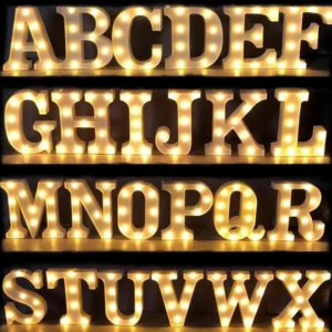 Letra Led (C) Cálida decorativa