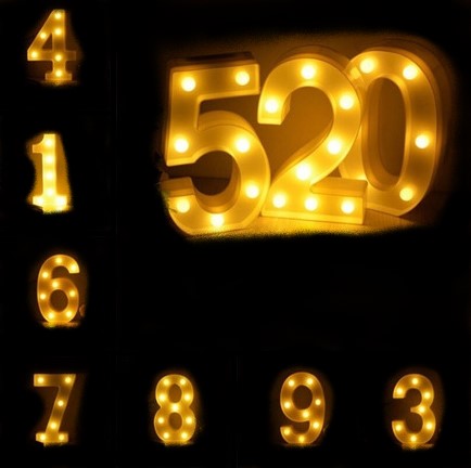 Numero Led (5) Cálida decorativo