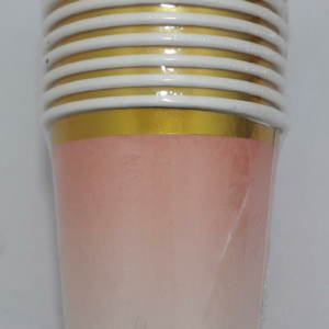 Vasos NARANJA desvanesido x 10 und