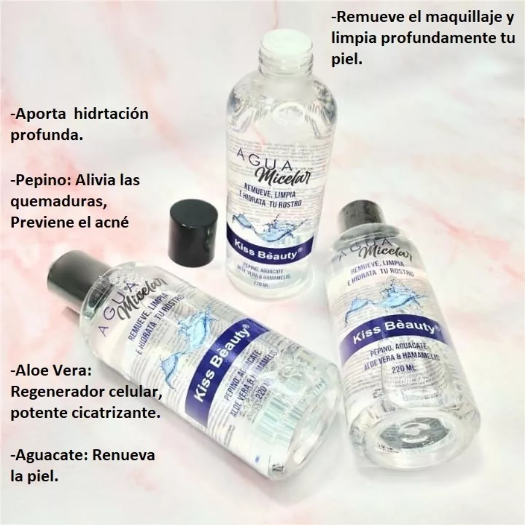 Agua micelar limpieza profunda