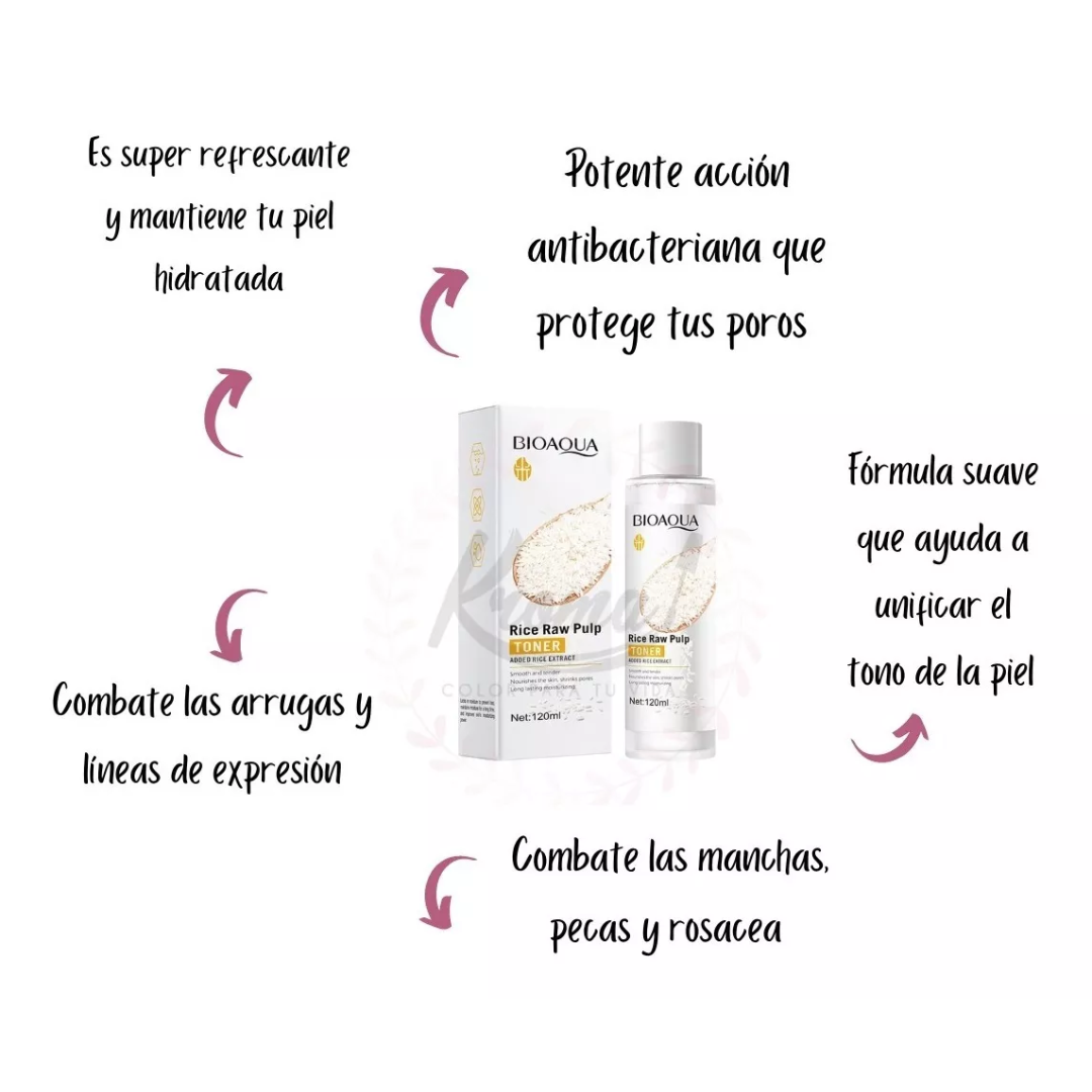 Tónico facial con extracto de arroz de B