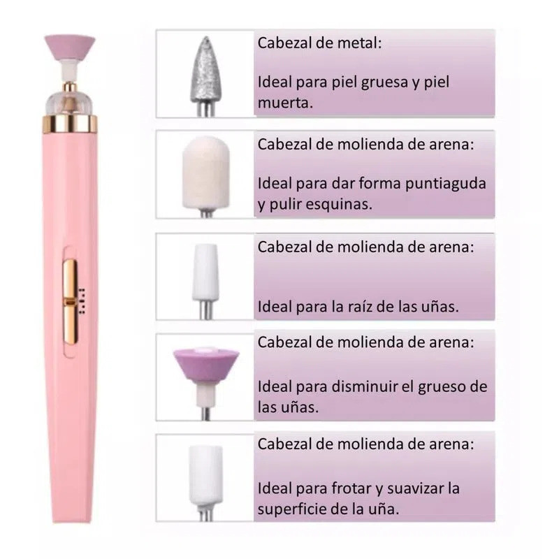 KIT PULIDOR UÑAS RECARGABLE FLAWLESS