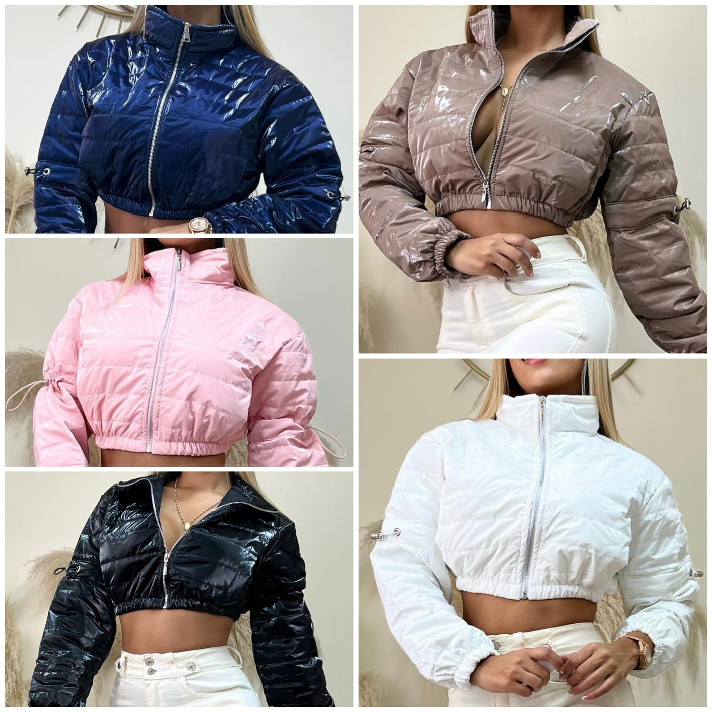 Chaqueta corta en cuerina
