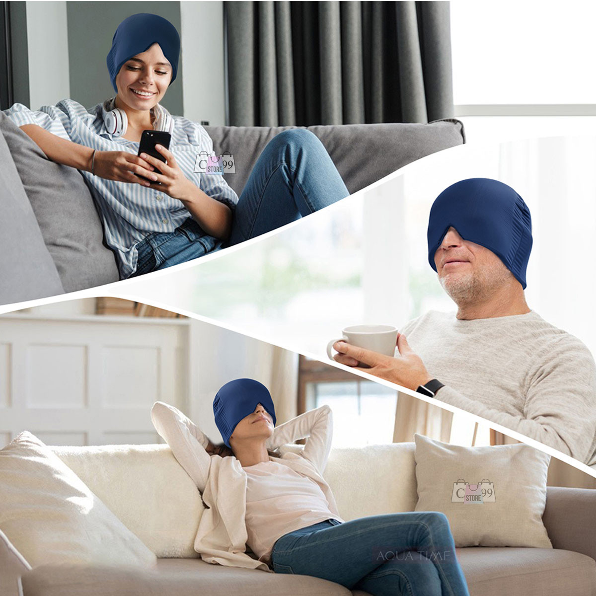 Gorro de gel para dolores de cabeza