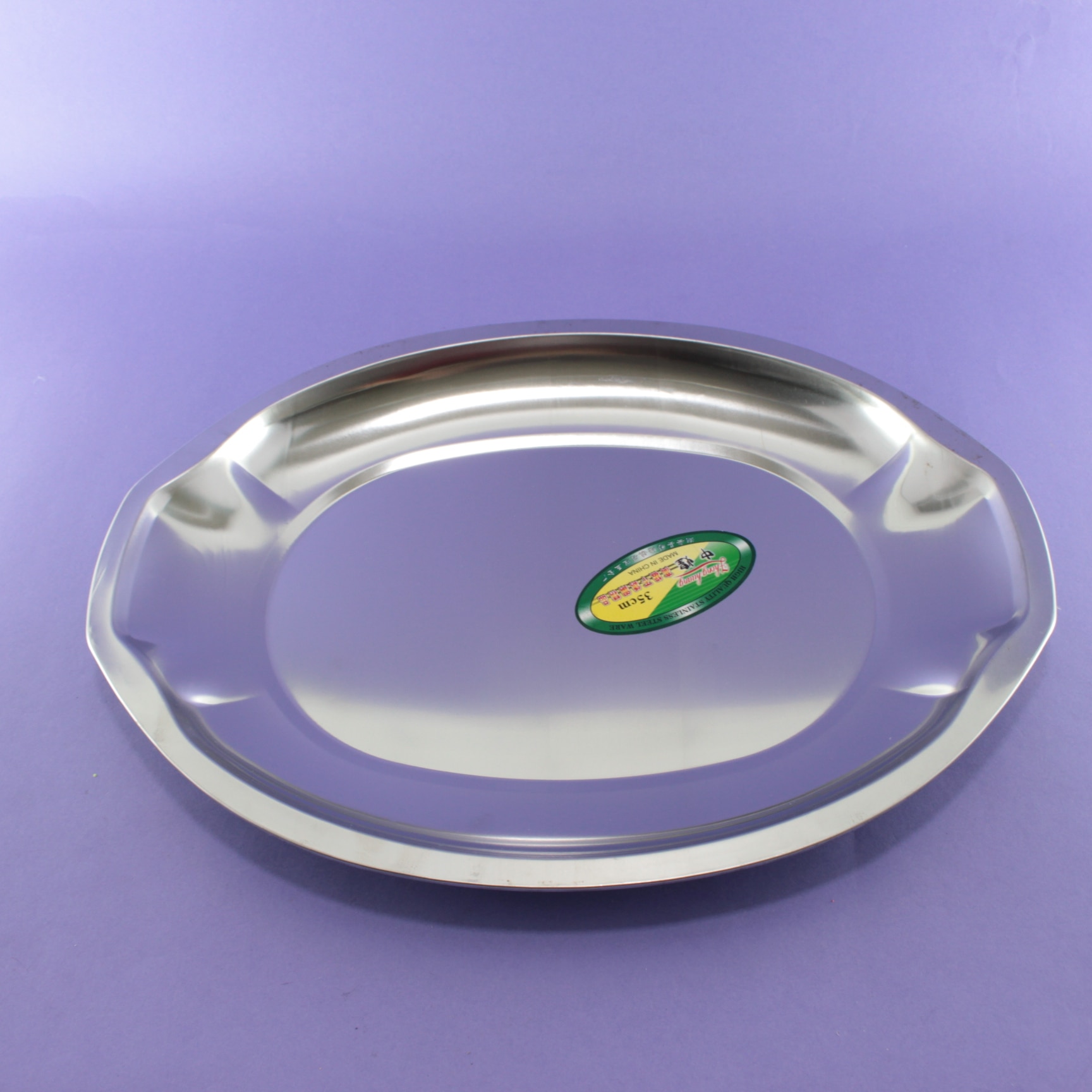 Bandeja ovalada electroplata mediana