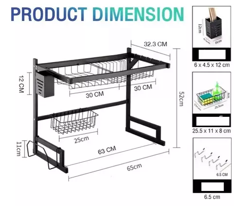 Organizador Y Escurridor Platos 65 cm