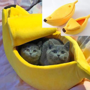 CAMA BANANO  GATOS CALIDO TALLA XL