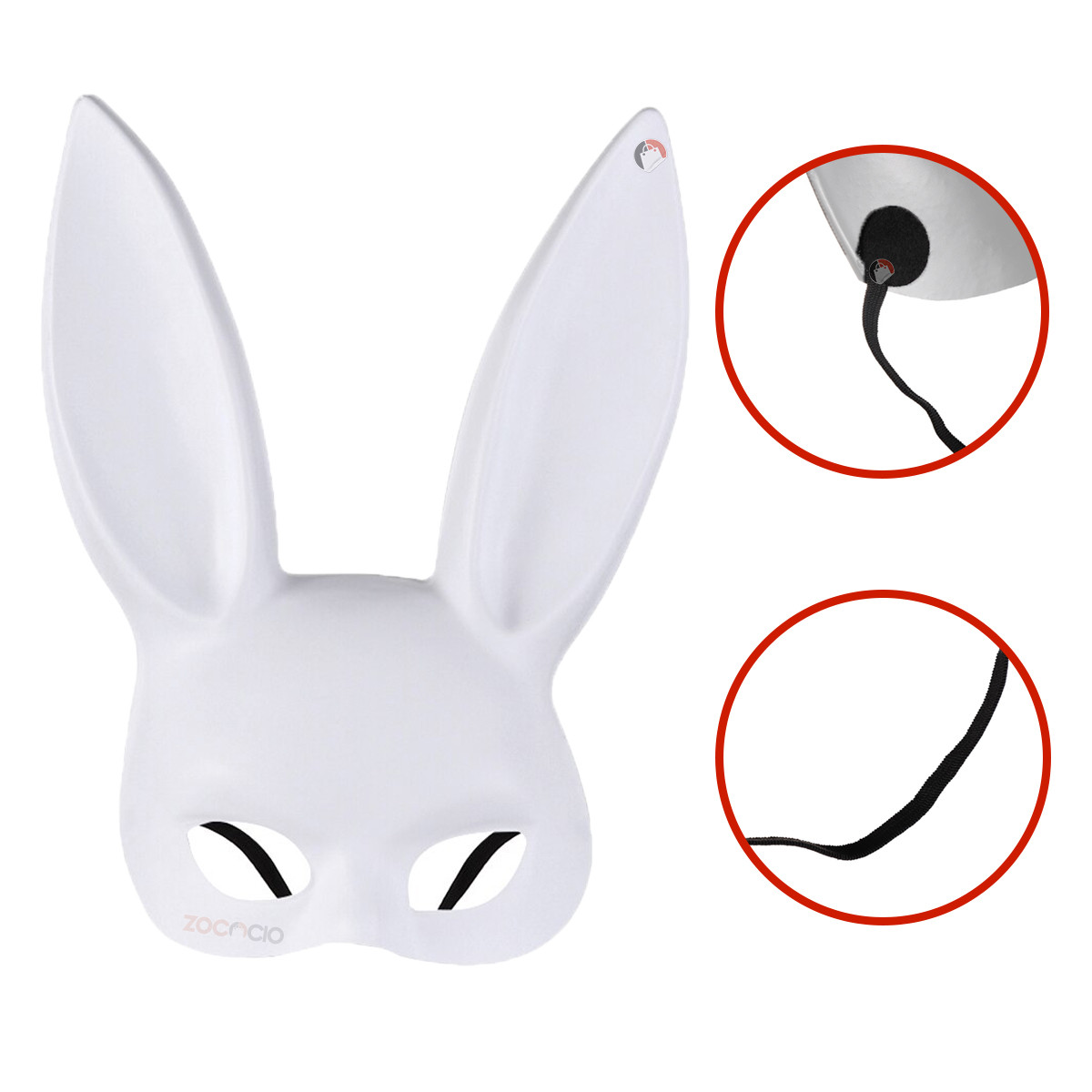 Mascara Sexy Antifaz Coneja Orejas Larga - Imagen 2