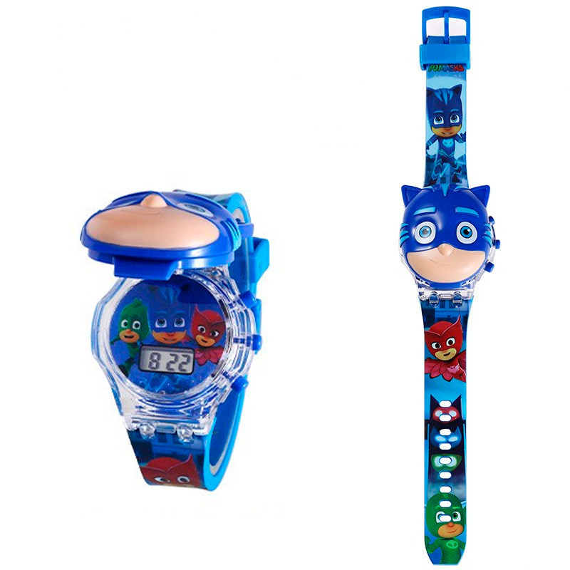 Reloj Niños Digital Luces Sonido Tapa Pj