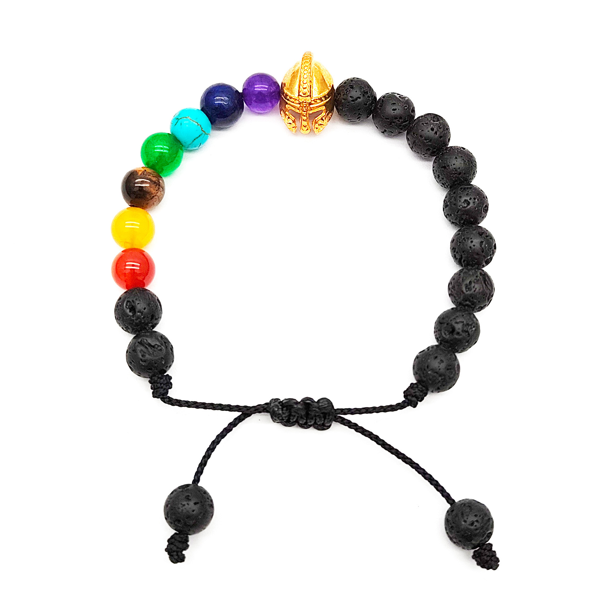 Pulsera 7 Chakras Cuarzos Gladiador