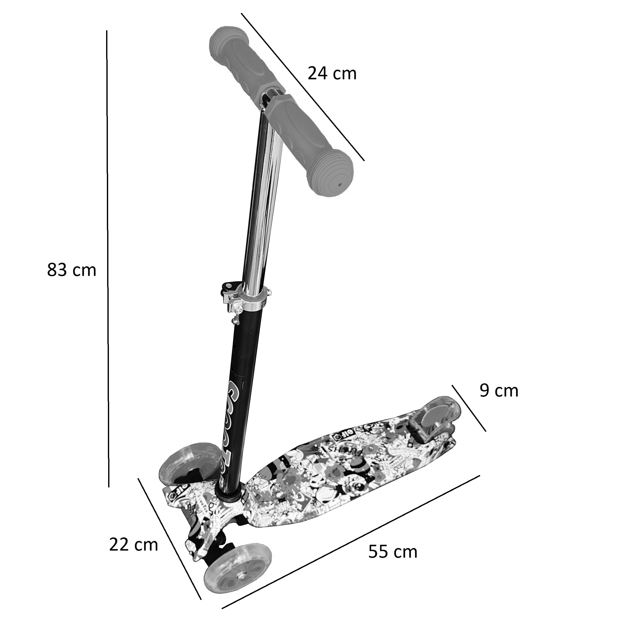 Scooter Patineta 3 Ruedas Unicolor Monop